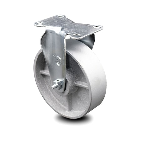 Service Caster 5 Inch Semi Steel Cast Iron Wheel Rigid Top Plate Caster SCC-20R514-SSS-TP2